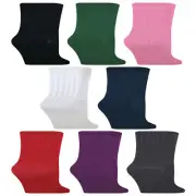 Sock Snob - 6 Pairs of Kids Plain Coloured Soft Cotton Rich Socks for School