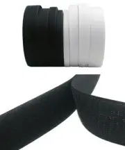 Sew on HOOK and LOOP Fastener Non Adhesive Back Black 25mm, 50mm