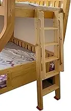 Wooden Bunk Bed Ladder 5 Steps with Hook Brackets and Anti-Slip Feet, Wooden Loft Bed Ladder for Loft Bedroom Dormitory