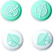 LICHIFIT Joystick Cap Thumb Grip Set Analog Sticks Caps Cover for Animal Crossing for N-Switch/Lite Joy-Con Controller Replacement Leaf Modified Parts 4PCS