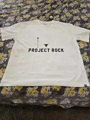 Under Armour Project Rock size XL Heavyweight T-shirt White.
