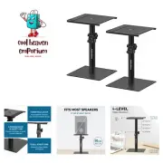 Set of 2 Desktop Studio Monitor Speaker Stands Bookshelf Speaker Stands