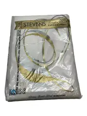 Vintage Stevens Beauti Blend Double Flat Sheet No Iron New Old Stock White