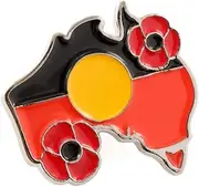 [Poppy Mpressions] Indigenous Australian Map MagnaBadge(TM)