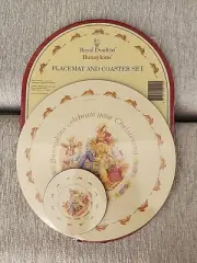 Royal Doulton Bunnykins Placemat And Coaster Set - 1995 Vintage Collectable #Y3