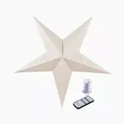 Illuminated White Tidal Waves Cordless Lighted Star Lantern, Omni360 Battery ...
