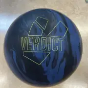 14lb NIB Ebonite VERDICT BLUE/BLACK International 1st Quality Bowling Ball RARE