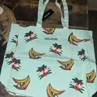 Marc Jacobs NWT Aqua Blue Bananas Heels Strawberry Cotton Canvas Large Tote bag