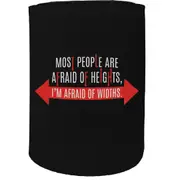 Alcohol Stubby Holder - Widths Afraid - Funny Novelty Birthday Gift Joke Beer Can Bottle Coolie
