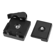 Black Quick Release Plate Clamp Adapter Set for SLR DSLR Camera Tripod