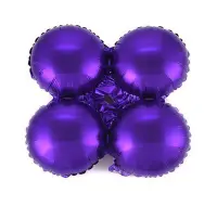 在飛比找Yahoo!奇摩拍賣優惠-圓型邊紫色四輪球~特價鋁箔氣球批發16吋小四葉草四輪圓型鋁箔