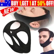New Stop Snoring Chin Strap Anti Snore Sleep Apnea Belt Device Solutions Jaw AU