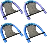 Oimzzr 4pcs Pool Noodle Chair Pool Sling Chair Pool Noodle Seat U Shaped Floating Mesh Chairs