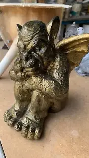 Latex and fiberglass backer mold concrete casting garden gargoyle mold