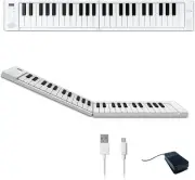 Blackstar Folding Piano by | 49 Keys Portable Piano Keyboard USB MIDI Controlle