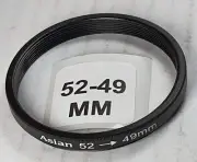 52-49mm Step-Down Lens Filter Ring 52mm-49mm Stepping Converter Adapter E52-E49