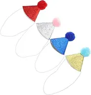 Generic 4pcs Pet Dog Birthday Party Hats Chic Design for Pets Includes Lake Bright for Dog Cat Celebrations