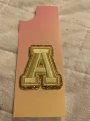 Stoney Clover Lane x Target Patch Letter “A”Yellow Embroidered Gold Glitter