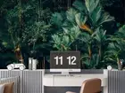 3D Tropical Tree Green Self-adhesive Removeable Wallpaper Wall Mural