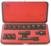 SP Tools SP20310 - 15 Piece 1/2" Impact Socket Set 6-Point Metric