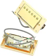 ULDIGI 1 Set Guitar Double Vibration Pickup Pick Bridge Pickup Acoustic Guitar Violin Part Ukulele Part Replacement Pick up Music Instrument Supplies Metal Golden