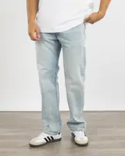 [Levi's] Levi's Men's 555 Relaxed Straight Jeans in Baby Blue Essentials Size 34 34 Baby Blue Essentials