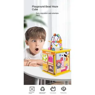 繞珠百寶箱 嬰幼兒童木立方玩具 串珠1-2-3歲積木 寶寶益智早教玩具 智力開發玩具