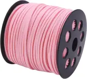 2.65Mm X100 Yards Flat Suede Cord, Leather String with Roll Spool, Faux Leather