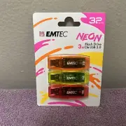EMTEC USB 2.0 NEON 32GB 3PK