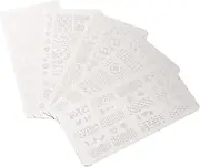 Mikinona 5pcs Nail Art Stamping Plates Printing Stencils for Unique Manicure Designs Easy Application for Nail Salons Home Use
