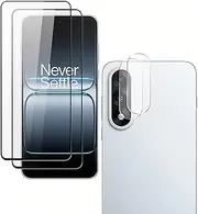 [2+2 Pack] Compatible with OnePlus Ace 5 Ultra Screen Protector & Camera Lens Protector HD Tempered Glass, [Support Fingerprint Unlocking] 9H Hardness Anti-Scratch Bubble-Free (Clear)