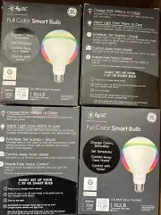 C-by GE Full Color Direct Connect Smart Dimmable LED 2 Bulbs Works w/Alexa & Hey