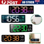 Digital LED Large Display Wall Desk Alarm Clock With Calendar Temperature Date