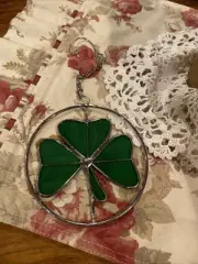 Shamrock sun catcher stained glass 3 leaf clover Irish Ireland St Patrick’s Day