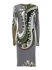 NWT EMILIO PUCCI Niki print buttoned dress