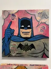 “Vintage Batman No. 6” Dr. Smash Pop Art Surrealism Original Painting Rare