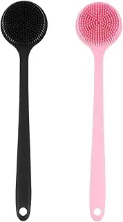 NOLITOY 2pcs Long Handle Bath Brush Anti Slip Handle Back Brush Practical Bath Brush Shower Brush for Body Long Handle Shower Brush Bath Exfoliating Brush Scrubbers Body Cleaning Brush Pbt