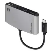 Alogic Thunderbolt 3 Dual 4K DisplayPort Portable Docking Station - Space Grey