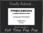 Finally Retired I Can be Full Time Pop Pop Engraved Leatherette Picture Frame