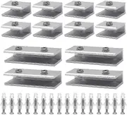 Glass Clamp,12 Pcs Glass Brackets Glass Hinge Aluminum Glass Shelf Support Solid Glass Clip Shelf Adaptive 6-8mm