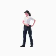 1/64 1/87 1/43 1/24 Police Girl Scene Miniatures Figures Model For Cars Toy