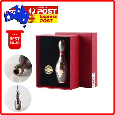 Cool Bowling Pin Jet Lighter Unique Keychain Torch Tool Mini Fire Jet Novelty