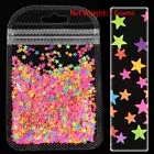 1 Bag Shining 3D Star Shape Nail Art Sequins Solid Color Hollow Glitter FlaYR