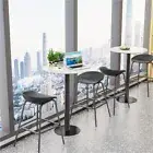 77cm/105cm High Round Marble Bar Table Counter Pub Club Coffee Tea Dining Table