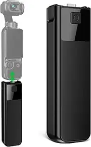 Pocket 3 Battery Handle Compatible with DJI Osmo Pocket 3,XICEN, Built-in 4000mAh Battery 22.5W Fast Charging, Supports External Audio Devices and Tripod