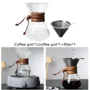 Pour Over Coffee Maker Glass Carafe Pour Over Coffee Dripper Reusable Filter