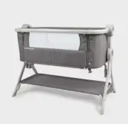 Mothercare Co Sleeper Crib Bedside Baby Standard Folding Portable w/Stand - Grey