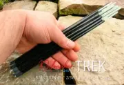 8 SECTION TRAVEL FLY ROD BLANK - 6'6" 2/3WT 8PC BLACK S2 FIBERGLASS - FULL FLEX