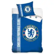 Chelsea FC Single Duvet Cover Set 100% Cotton EU Size Football 2-in-1 Design