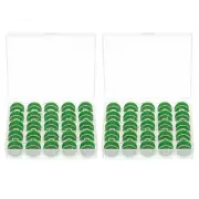 2set Prewound Sewing Bobbin Thread Set with 25 Grids Storage Box, Dark Green
